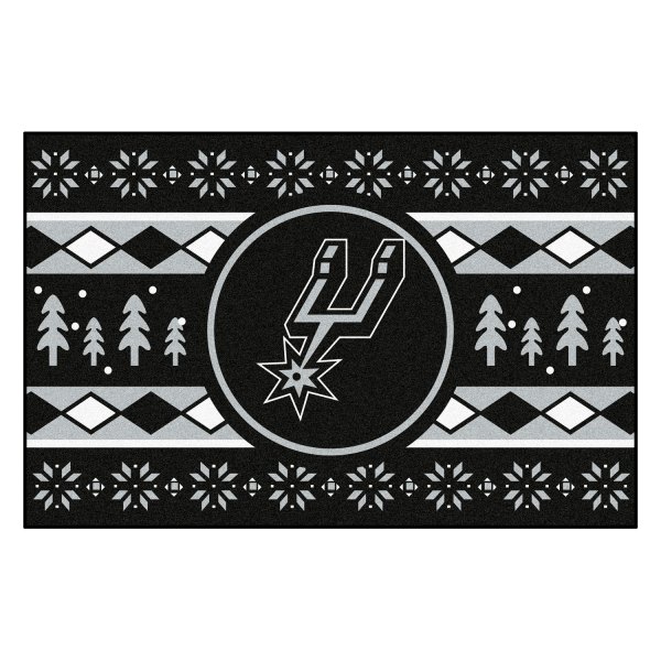 FanMats® - "Holiday Sweater" San Antonio Spurs 19" x 30" Nylon Face Starter Mat with "Spurs" Logo