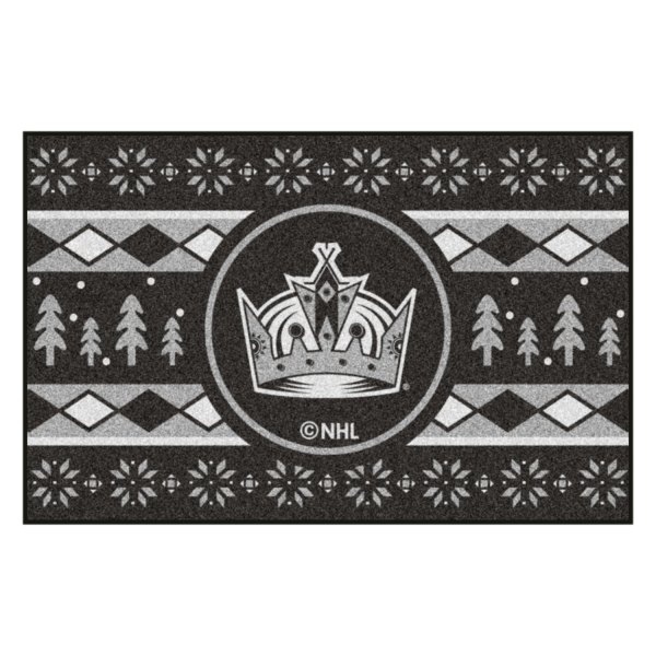 FanMats® - "Holiday Sweater" Los Angeles Kings 19" x 30" Nylon Face Starter Mat with "Crown" Logo &