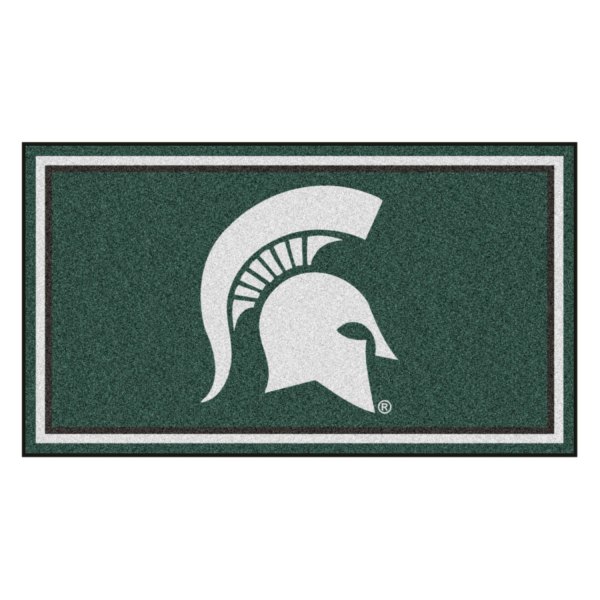 FanMats® - Michigan State University 36" x 60" Nylon Face Plush Floor Rug with "Spartan Helmet" Logo