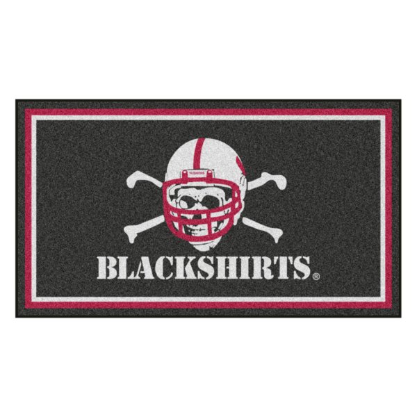 FanMats® - University of Nebraska 36" x 60" Nylon Face Plush Floor Rug with "Blackshirts" Alternate Logo
