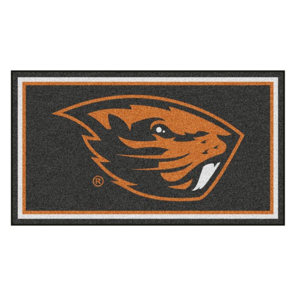 FanMats® - Oregon State University 36" x 60" Nylon Face Plush Floor Rug with "Beaver Head" Logo