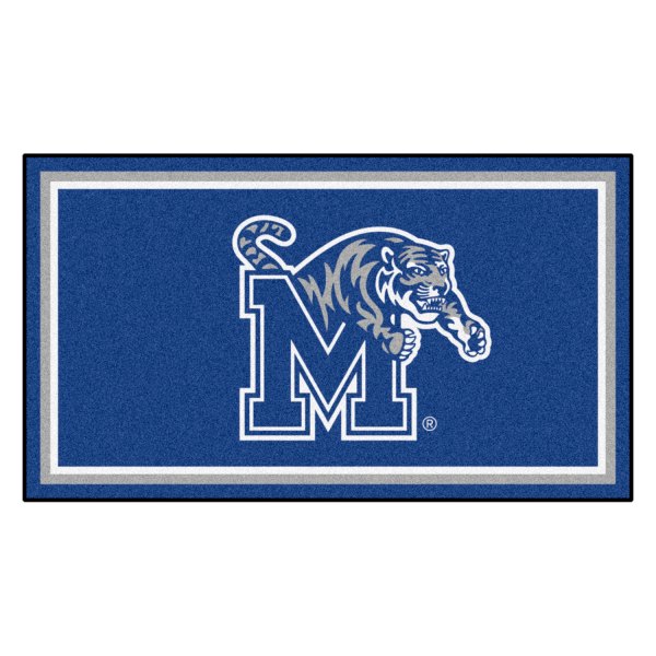 FanMats® - University of Memphis 36" x 60" Nylon Face Plush Floor Rug with "M and Tiger" Logo