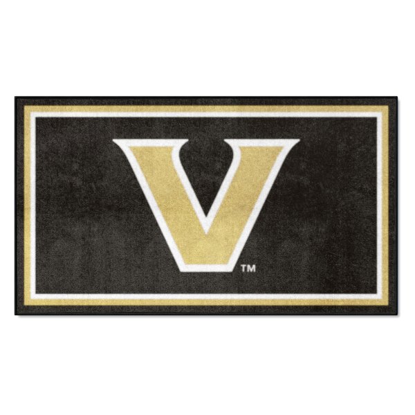 FanMats® - Vanderbilt University 36" x 60" Nylon Face Plush Floor Rug with "V Star" Logo