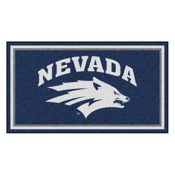 FanMats® - University of Nevada 36" x 60" Nylon Face Plush Floor Rug with "Nevada and Wolf" Logo