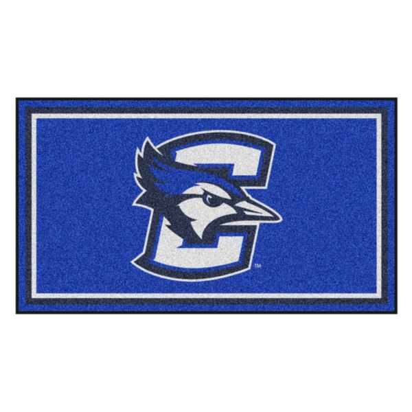 FanMats® - Creighton University 36" x 60" Nylon Face Plush Floor Rug with "C and Blue Jay" Logo
