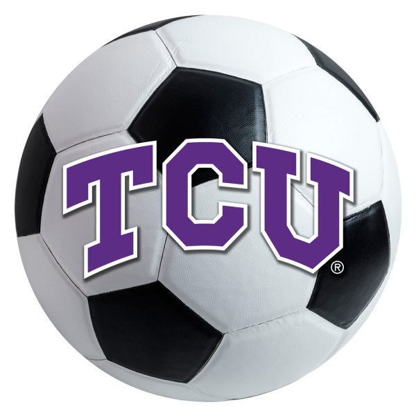 FanMats® - Texas Christian University 27" Dia Nylon Face Soccer Ball Floor Mat with "TCU" Logo