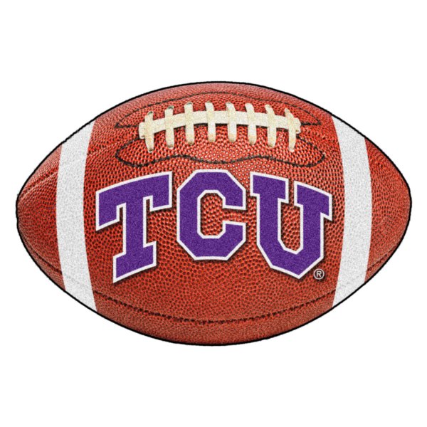 FanMats® - Texas Christian University 20.5" x 32.5" Nylon Face Football Ball Floor Mat with "TCU" Logo