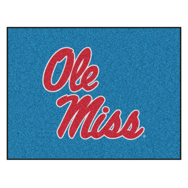 FanMats® - University of Mississippi (Ole Miss) 33.75" x 42.5" Nylon Face All-Star Floor Mat with Alternate Light Blue "Ole Miss" Script Logo