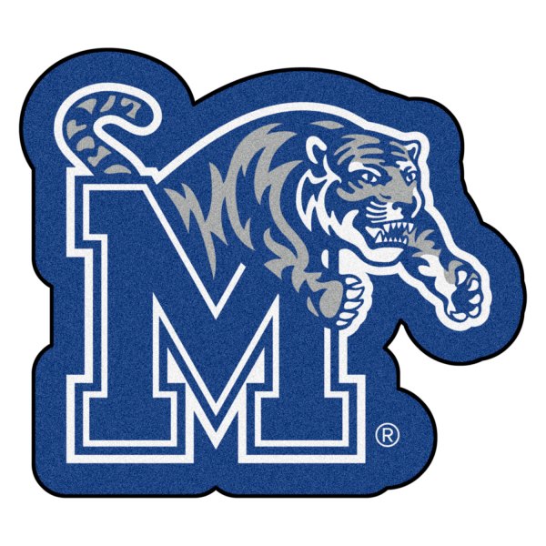 FanMats® - University of Memphis Nylon Face Mascot Floor Mat