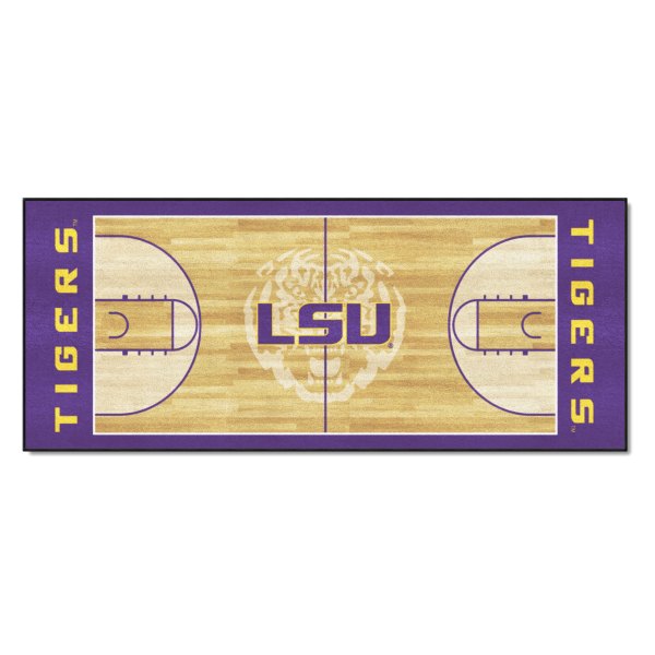 FanMats® - Louisiana State University 30" x 72" Nylon Face Basketball Court Runner Mat with "LSU" Wordmark