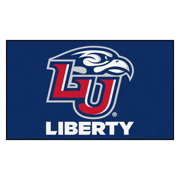 FanMats® - Liberty University 19" x 30" Nylon Face Starter Mat with "LU & Sparky" Logo & Wordmark