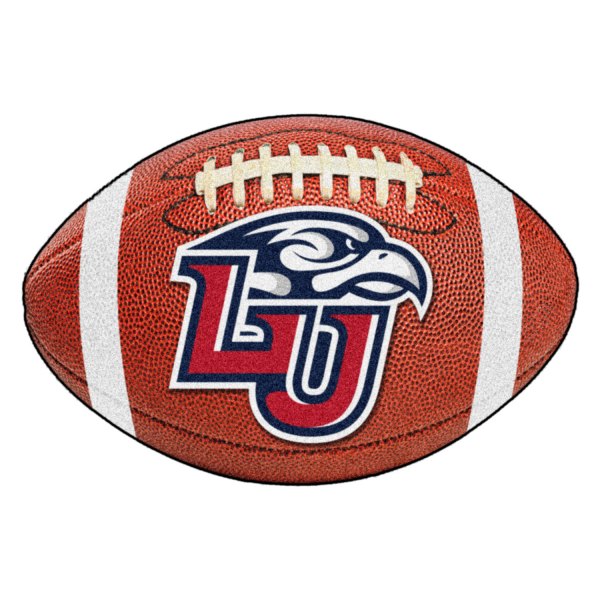 FanMats® - Liberty University 20.5" x 32.5" Nylon Face Football Ball Floor Mat with "LU & Sparky" Logo & Wordmark