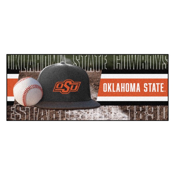 FanMats® - Oklahoma State University 30" x 72" Nylon Face Baseball Runner Mat with "OSU" Logo