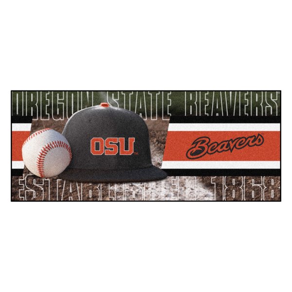 FanMats® - Oregon State University 30" x 72" Nylon Face Baseball Runner Mat with "Beaver" Logo