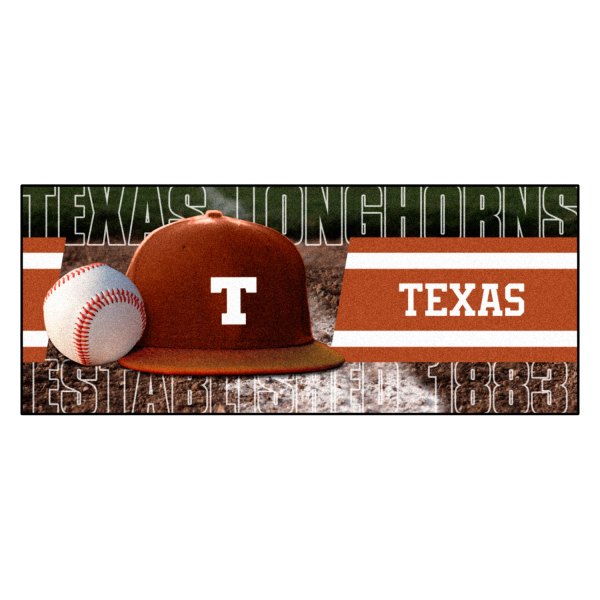 FanMats® - University of Texas 30" x 72" Nylon Face Baseball Runner Mat with "Longhorn" Logo