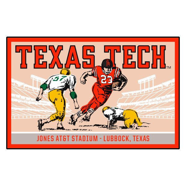 FanMats® - Texas Tech University 19" x 30" Nylon Face Ticket Starter Mat