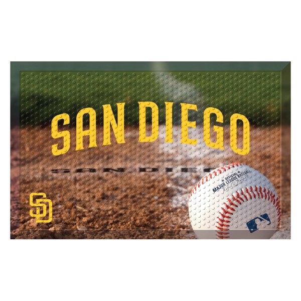 FanMats® - San Diego Padres 19" x 30" Rubber Door Mat with "SD" Logo