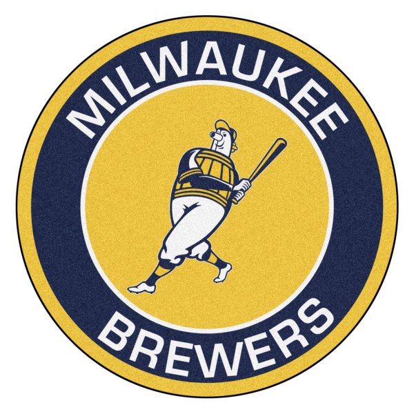 FanMats® - Milwaukee Brewers 27" Dia Nylon Face Floor Mat