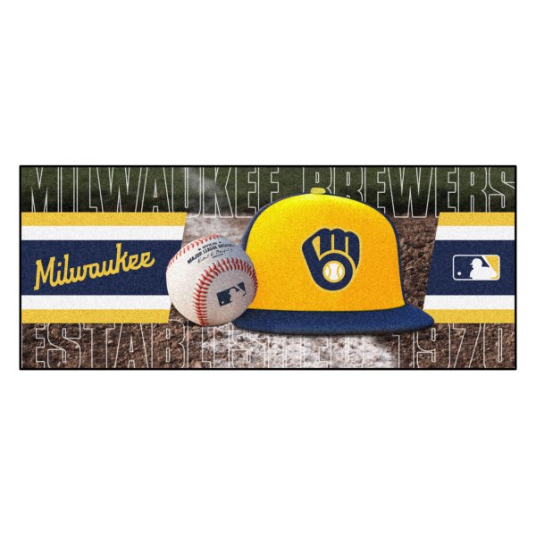 FanMats® - Milwaukee Brewers 30" x 72" Nylon Face Runner Mat