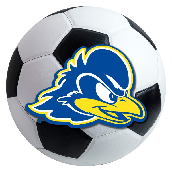 FanMats® - University of Delaware 27" Dia Nylon Face Soccer Ball Floor Mat with "Blue Hen" Logo