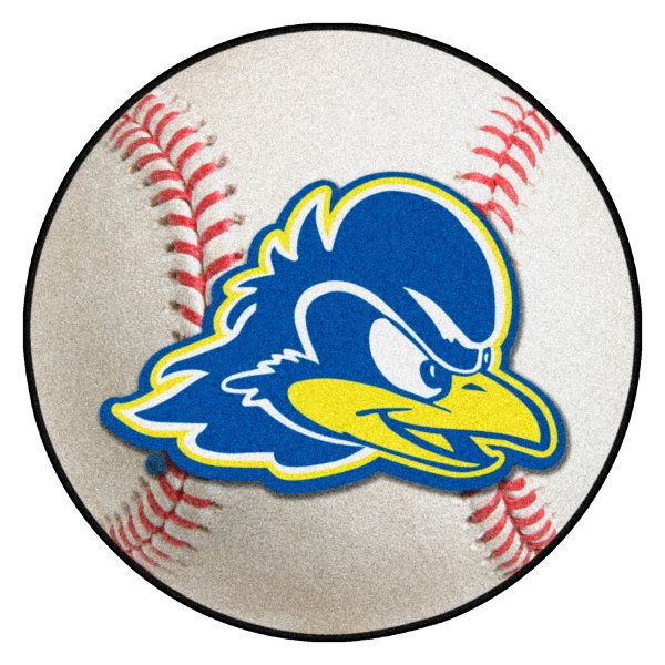 FanMats® - University of Delaware 27" Dia Nylon Face Baseball Ball Floor Mat with "Blue Hen" Logo