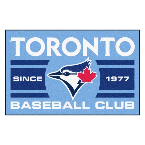 FanMats® - Toronto Blue Jays 19" x 30" Nylon Face Starter Mat with "Blue Jays" Logo, City Name & Stripes