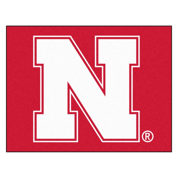 FanMats® - University of Nebraska 33.75" x 42.5" Nylon Face All-Star Floor Mat with "Block N" Logo