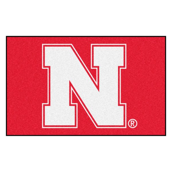 FanMats® - University of Nebraska 60" x 96" Nylon Face Ulti-Mat with "Block N" Logo