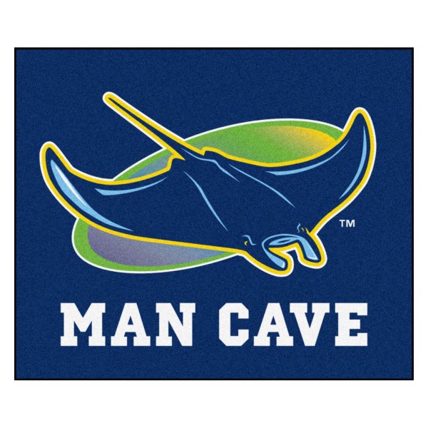 FanMats® - Tampa Bay Rays 59.5" x 71" Nylon Face Man Cave Tailgater Mat with "Ray" Logo