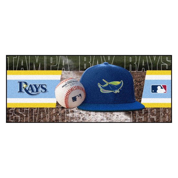 FanMats® - Tampa Bay Rays 30" x 72" Nylon Face Baseball Runner Mat