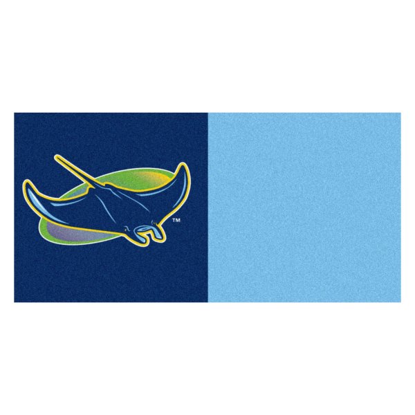 FanMats® - Tampa Bay Rays 18" x 18" Nylon Face Team Carpet Tiles with "Ray" Logo