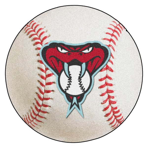 FanMats® - Arizona Diamondbacks 27" Dia Nylon Face Baseball Ball Floor Mat