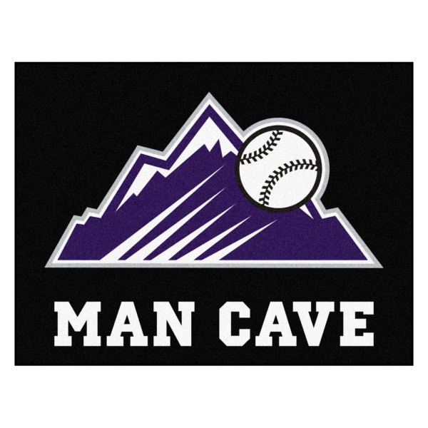 FanMats® - Colorado Rockies 33.75" x 42.5" Nylon Face Man Cave All-Star Floor Mat