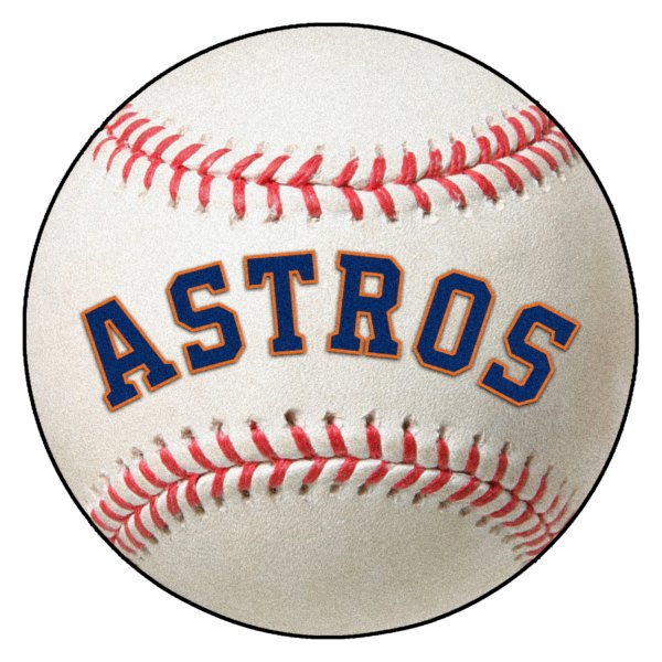 FanMats® - Houston Astros 27" Dia Nylon Face Baseball Ball Floor Mat