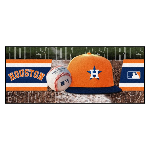 FanMats® - Houston Astros 30" x 72" Nylon Face Baseball Runner Mat