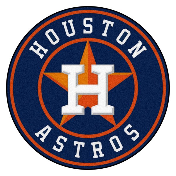 FanMats® - Houston Astros 27" Dia Nylon Face Roundel Floor Mat