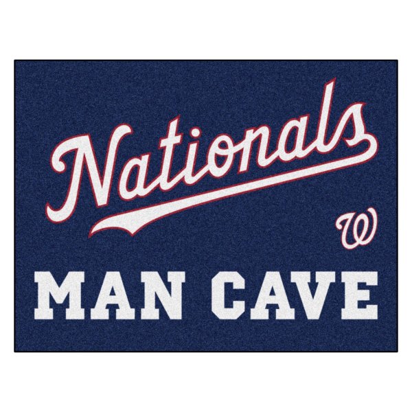 FanMats® - Washington Nationals 33.75" x 42.5" Nylon Face Man Cave All-Star Floor Mat