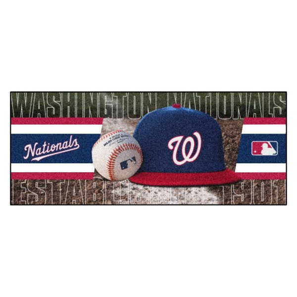 FanMats® - Washington Nationals 30" x 72" Nylon Face Baseball Runner Mat