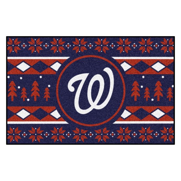 FanMats® - "Holiday Sweater" Washington Nationals 19" x 30" Nylon Face Starter Mat