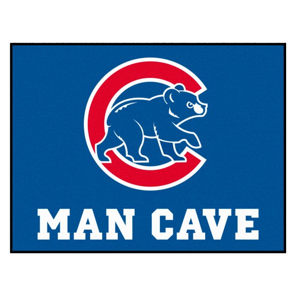 FanMats® - Chicago Cubs 33.75" x 42.5" Nylon Face Man Cave All-Star Floor Mat