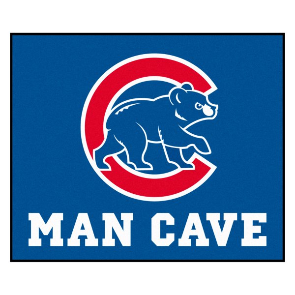 FanMats® - Chicago Cubs 59.5" x 71" Nylon Face Man Cave Tailgater Mat