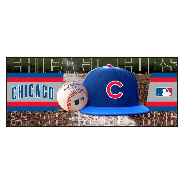 FanMats® - Chicago Cubs 30" x 72" Nylon Face Baseball Runner Mat
