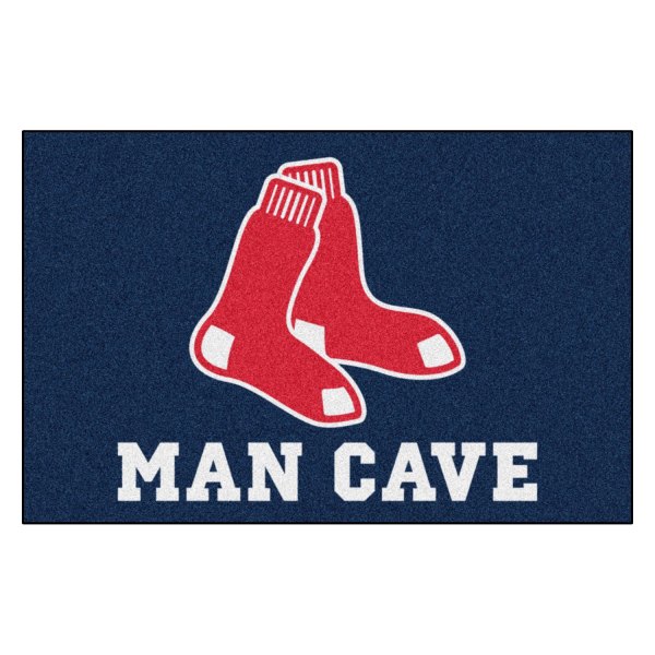 FanMats® - Boston Red Sox 60" x 96" Nylon Face Man Cave Ulti-Mat with "Red Sox" Logo