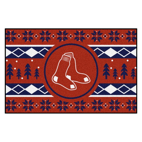 FanMats® - "Holiday Sweater" Boston Red Sox 19" x 30" Nylon Face Starter Mat