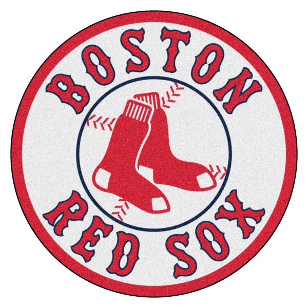 FanMats® - Boston Red Sox 27" Dia Nylon Face Roundel Floor Mat