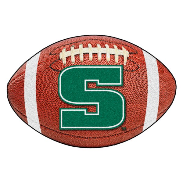 FanMats® - Slippery Rock University 20.5" x 32.5" Nylon Face Football Ball Floor Mat with "S" Logo