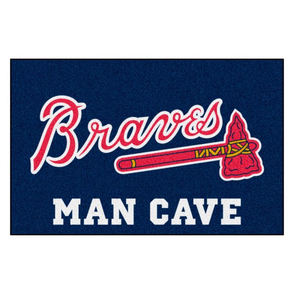 FanMats® - Atlanta Braves 19" x 30" Nylon Face Man Cave Starter Mat