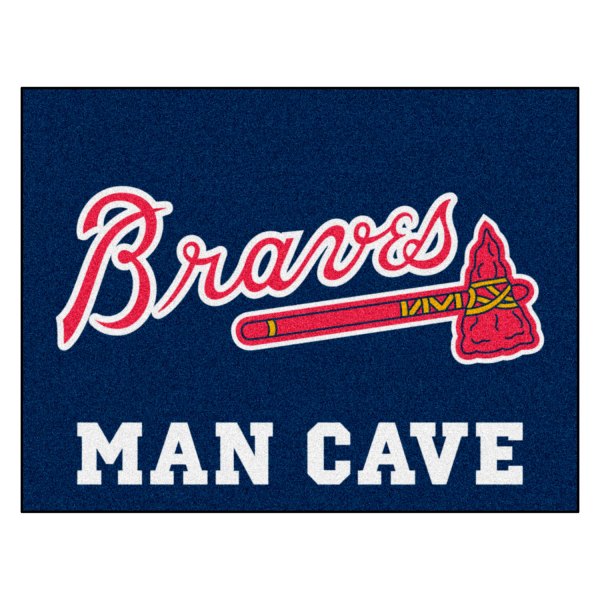 FanMats® - Atlanta Braves 33.75" x 42.5" Nylon Face Man Cave All-Star Floor Mat