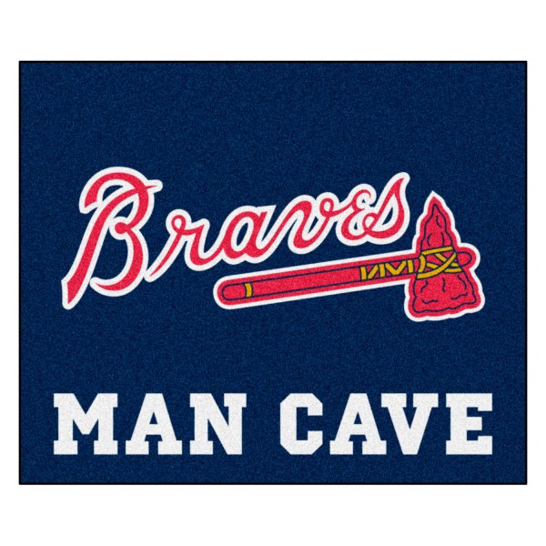 FanMats® - Atlanta Braves 59.5" x 71" Nylon Face Man Cave Tailgater Mat