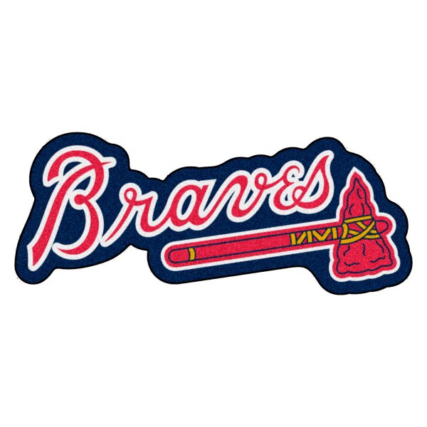 FanMats® - Atlanta Braves 30" x 32.6" Nylon Face Mascot Floor Mat